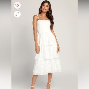 Lulus Tiered Floral Print Dress